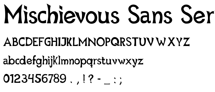 Mischievous Sans Serif font